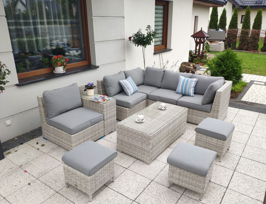 Narożnik tarasowy z technorattanu MILANO