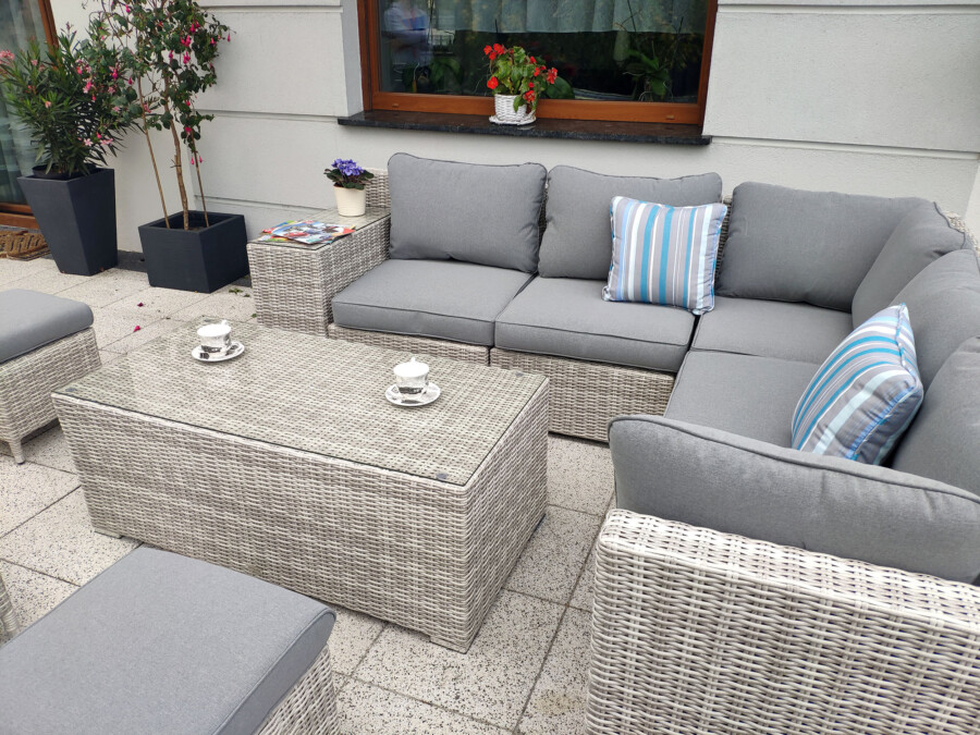 Narożnik tarasowy z technorattanu MILANO