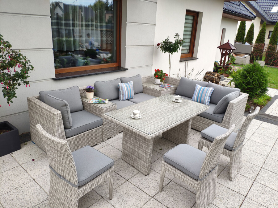 Duży narożnik z technorattanu MILANO BIG