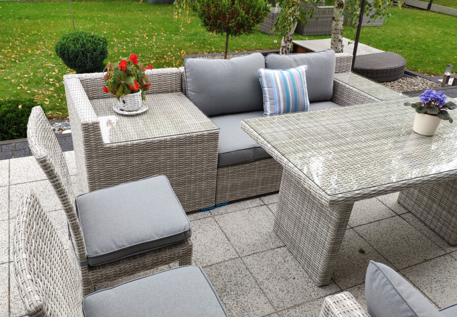 Duży narożnik z technorattanu MILANO BIG