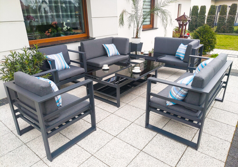 THOR CORNER BIG Meble Ogrodowe Aluminiowe Zestaw Wypoczynkowy