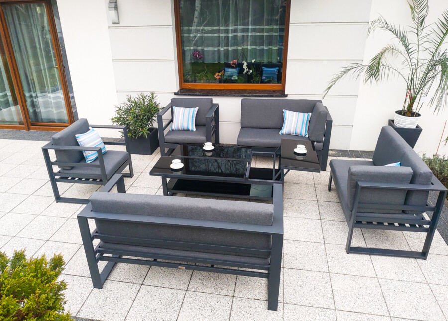 THOR CORNER BIG Meble Ogrodowe Aluminiowe Zestaw Wypoczynkowy