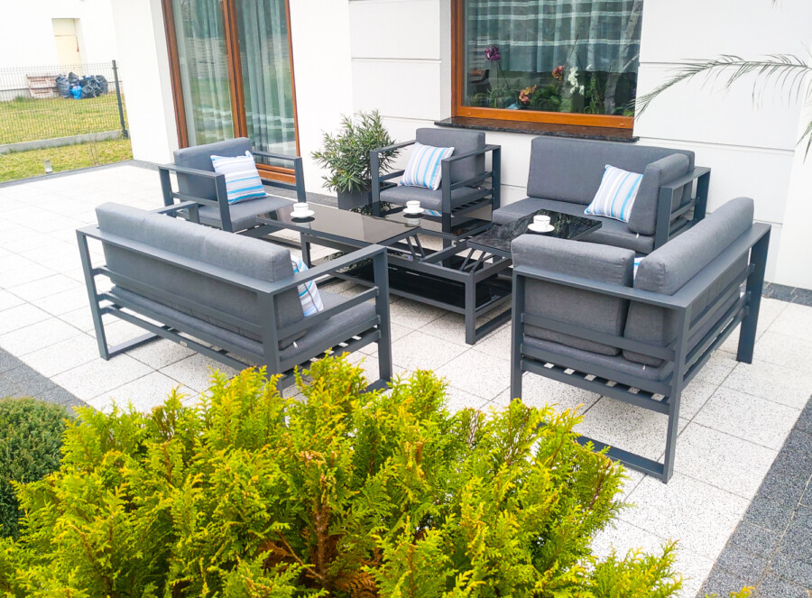 THOR CORNER BIG Meble Ogrodowe Aluminiowe Zestaw Wypoczynkowy