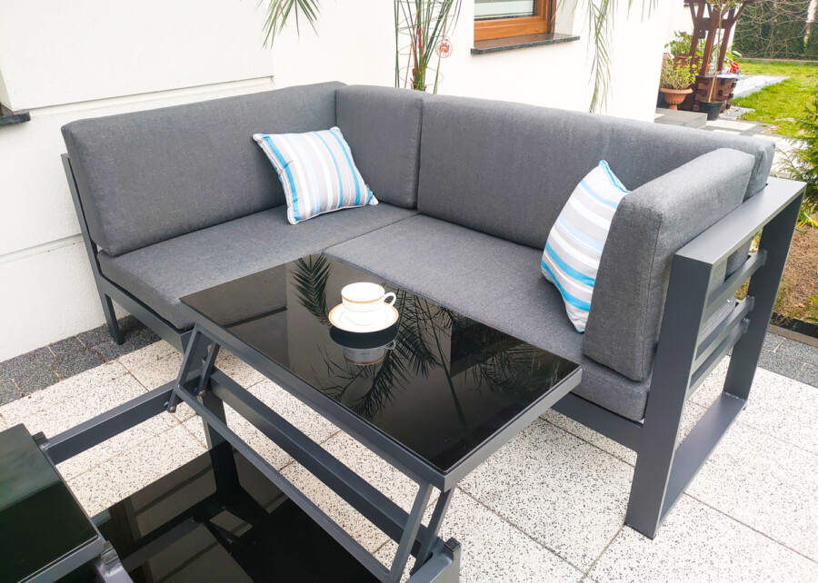 THOR CORNER BIG Meble Ogrodowe Aluminiowe Zestaw Wypoczynkowy