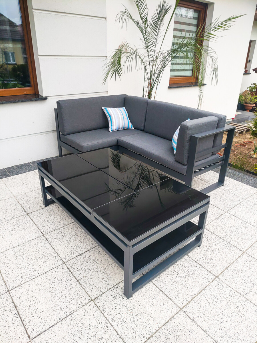 THOR CORNER BIG Meble Ogrodowe Aluminiowe Zestaw Wypoczynkowy