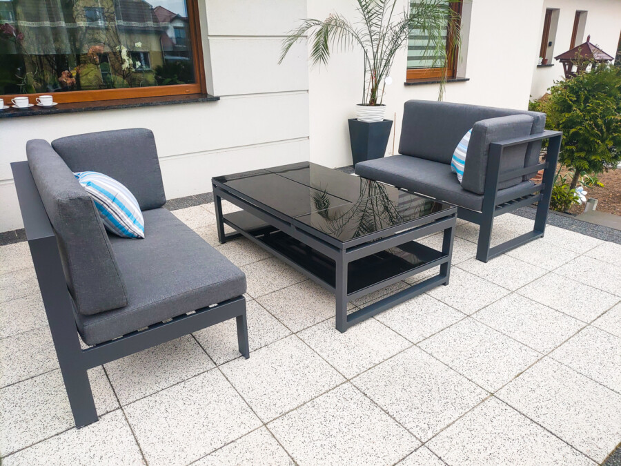 THOR CORNER BIG Meble Ogrodowe Aluminiowe Zestaw Wypoczynkowy