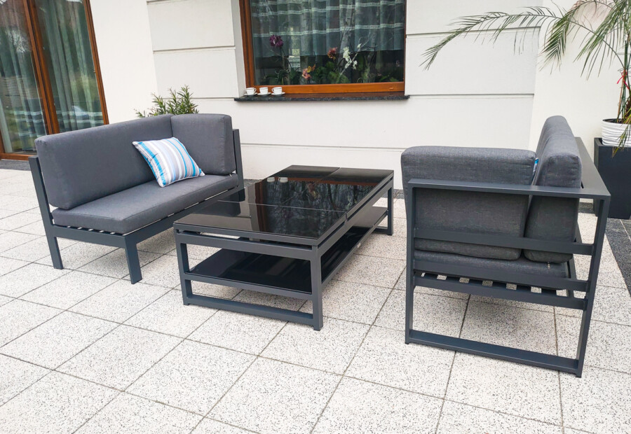 THOR CORNER BIG Meble Ogrodowe Aluminiowe Zestaw Wypoczynkowy