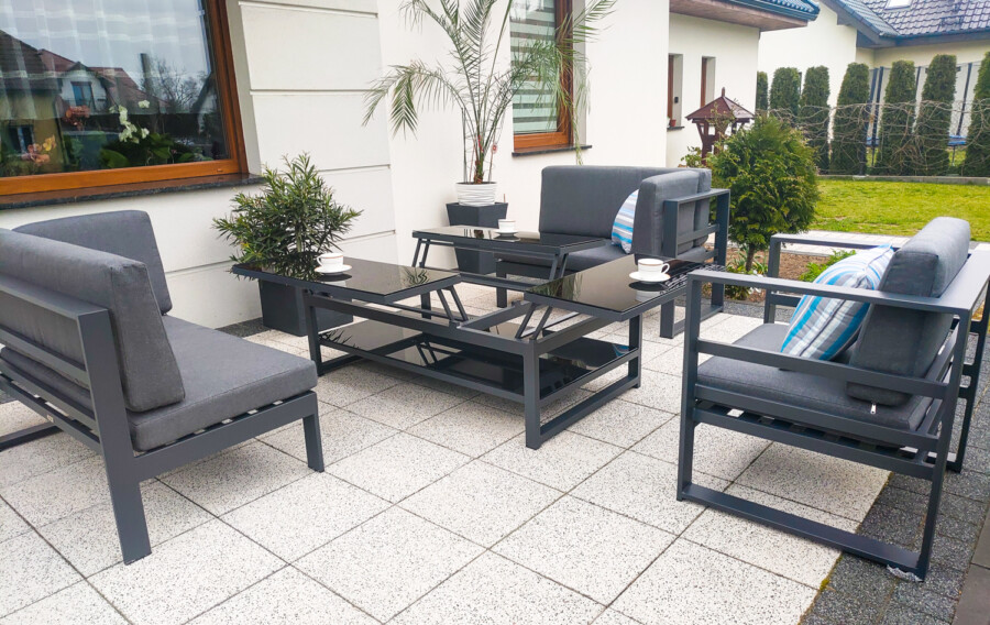 THOR CORNER BIG Meble Ogrodowe Aluminiowe Zestaw Wypoczynkowy