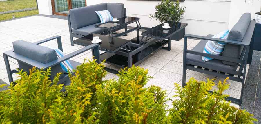 THOR CORNER BIG Meble Ogrodowe Aluminiowe Zestaw Wypoczynkowy