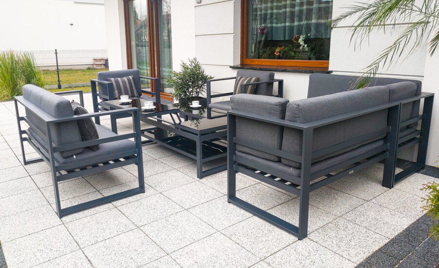 THOR CORNER BIG Meble Ogrodowe Aluminiowe Zestaw Wypoczynkowy