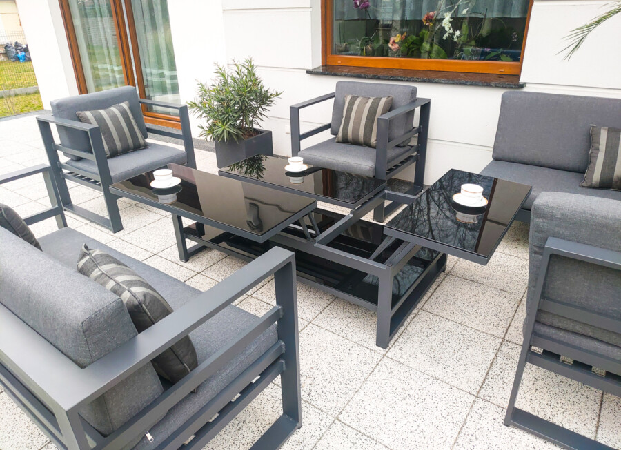 THOR CORNER BIG Meble Ogrodowe Aluminiowe Zestaw Wypoczynkowy