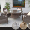 Mały stół okrągły na taras OLIMP 110 + 4 fotele