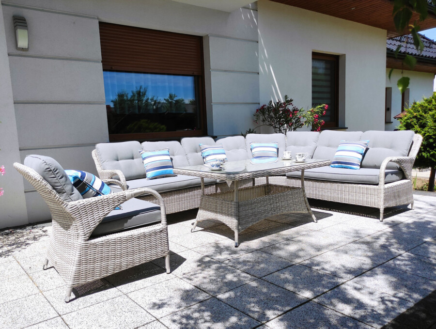 Meble technorattanowe z narożnikiem HADES