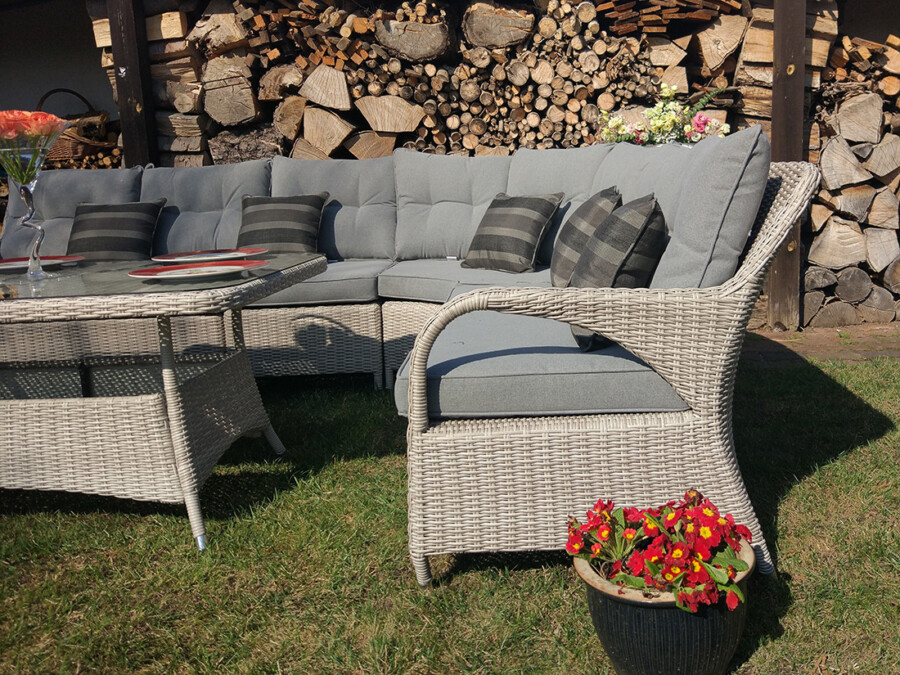 Meble technorattanowe z narożnikiem HADES