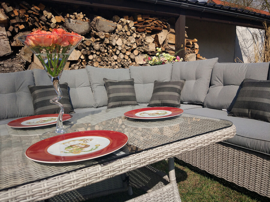 Meble technorattanowe z narożnikiem HADES