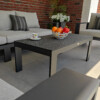 Narożnik tarasowy z aluminium RAGNAR CORNER BIG z fotelem + stolik + podnóżek