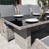 Rozkładane fotele ogrodowe ROMA SET + duży stół prostokątny