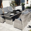 Rozkładane fotele ogrodowe ROMA SET + duży stół prostokątny