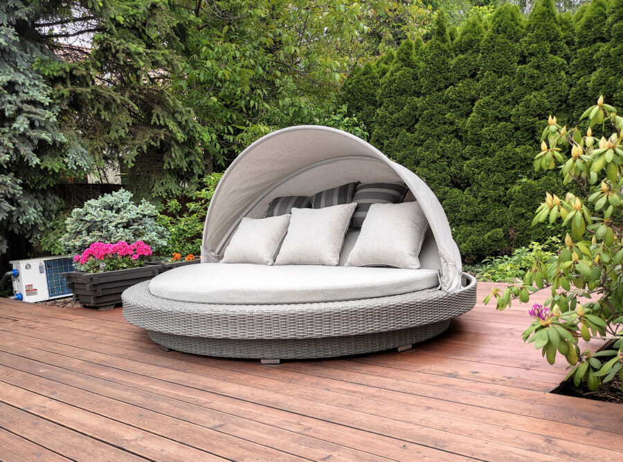 Rozkładana leżanka z daszkiem SANTORINI