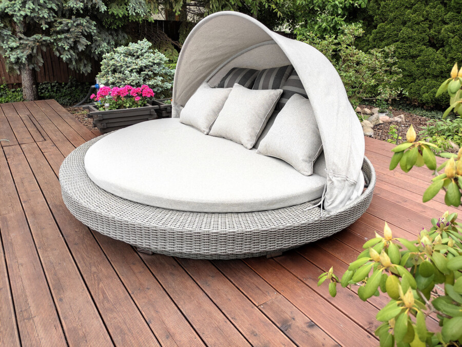 Rozkładana leżanka z daszkiem SANTORINI