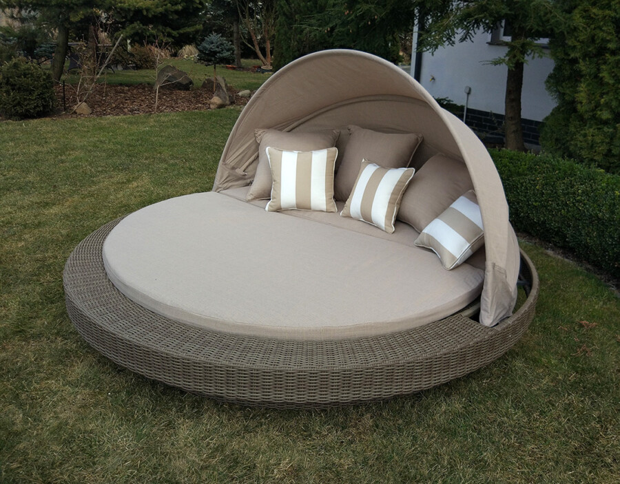 Rozkładana leżanka z daszkiem SANTORINI