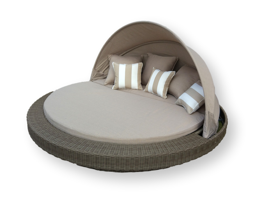 Rozkładana leżanka z daszkiem SANTORINI