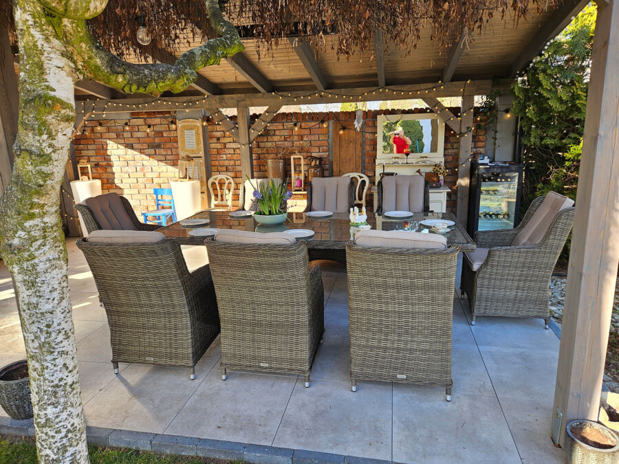 Duży stół ogrodowy z technorattanu Siena 8