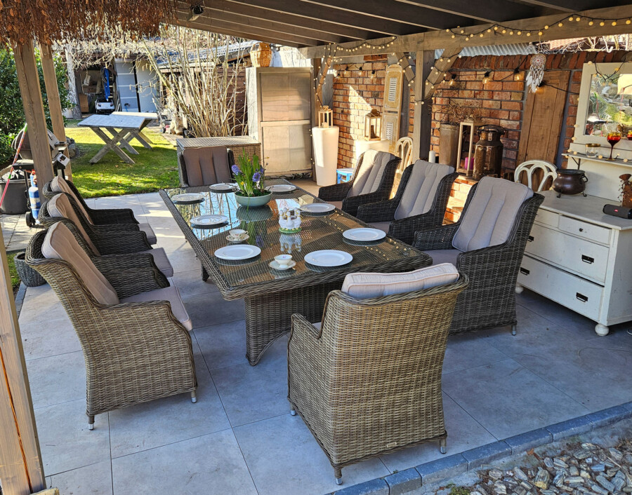 Duży stół ogrodowy z technorattanu Siena 8