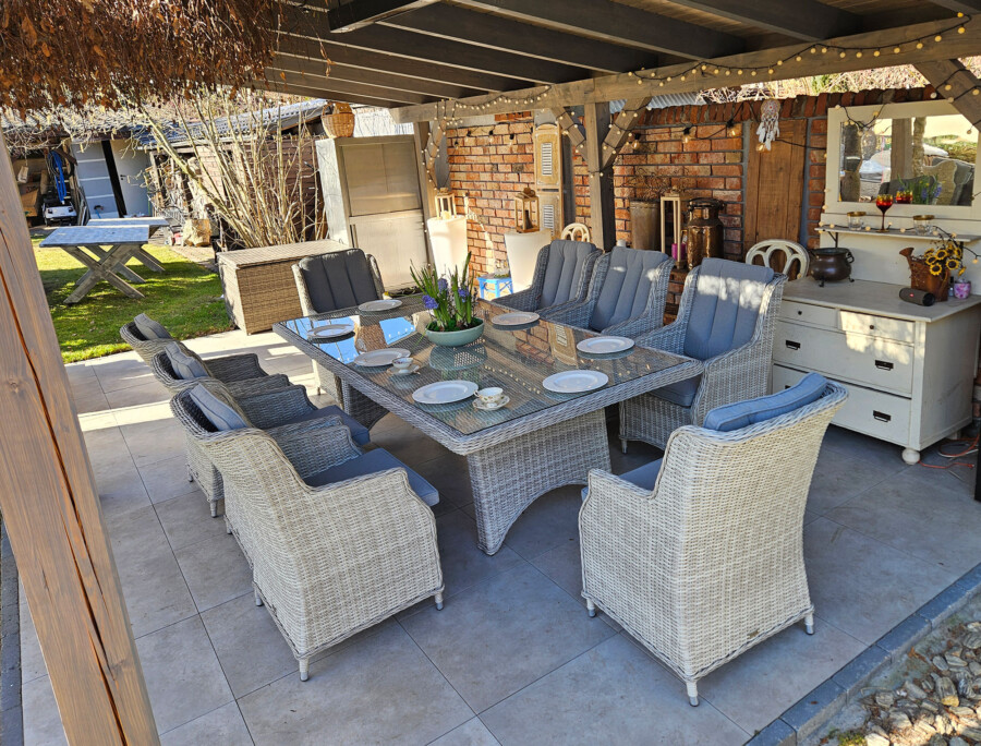 Duży stół ogrodowy z technorattanu Siena 8