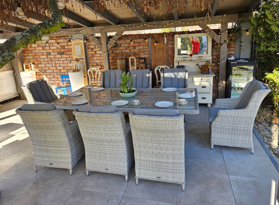 Duży stół ogrodowy z technorattanu Siena 8