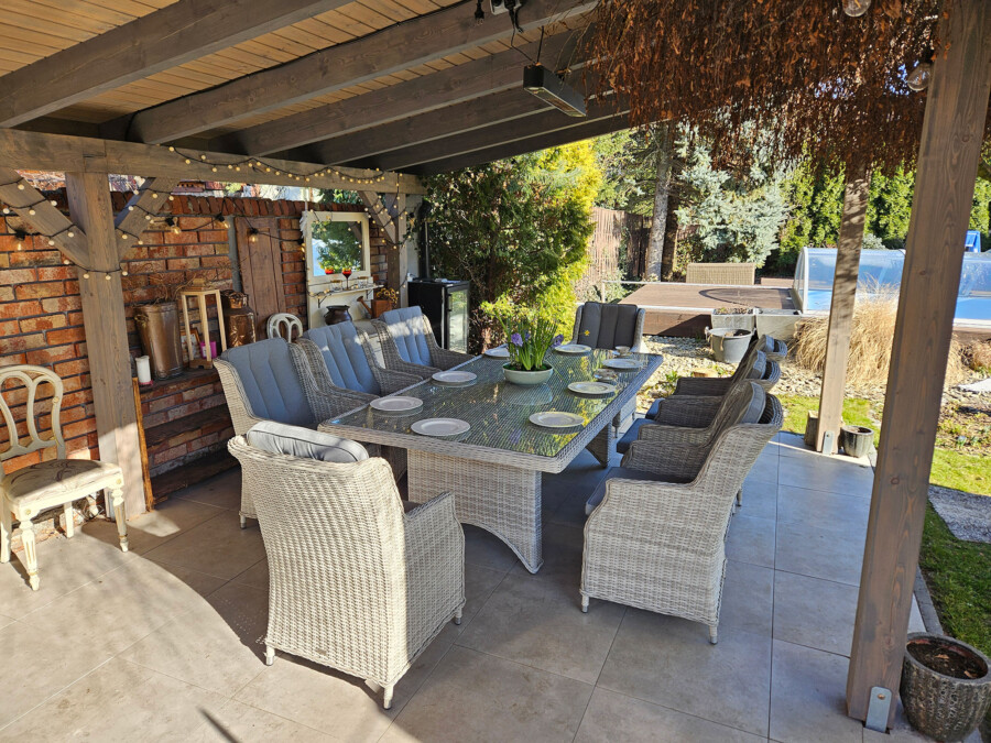 Duży stół ogrodowy z technorattanu Siena 8