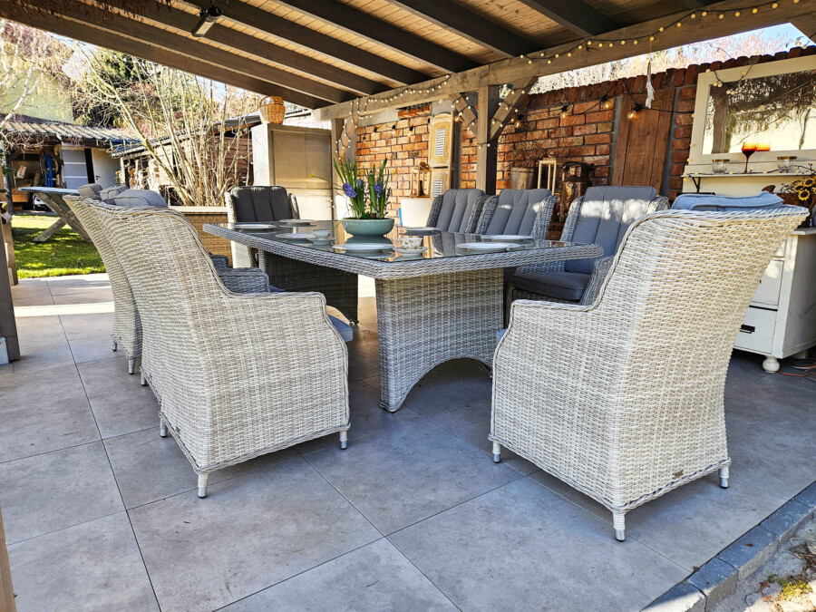 Duży stół ogrodowy z technorattanu Siena 8