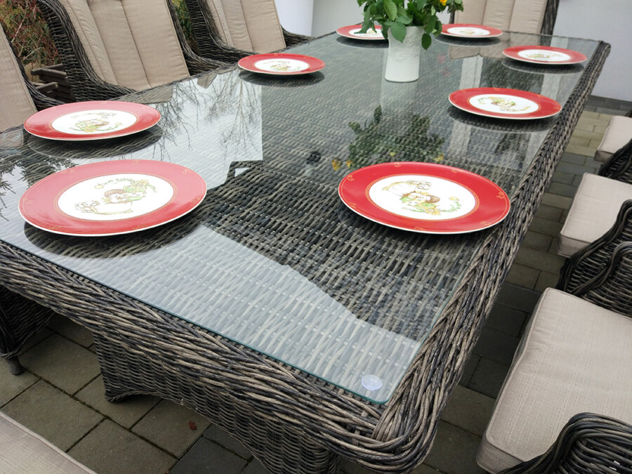 Duży stół ogrodowy z technorattanu Siena 8