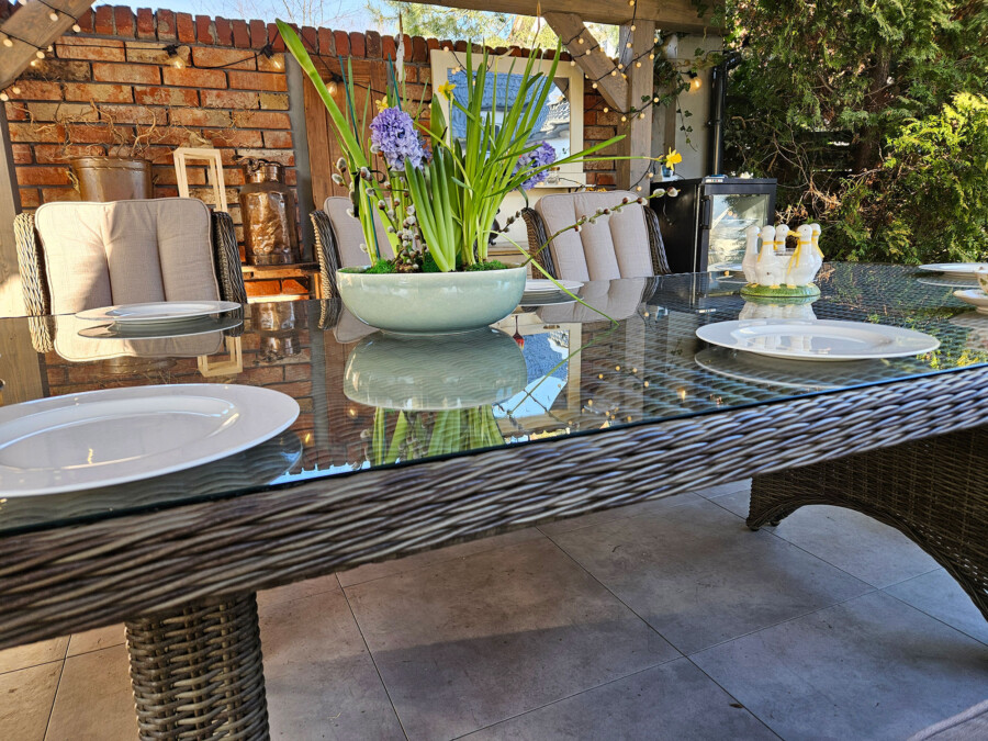 Duży stół ogrodowy z technorattanu Siena 8