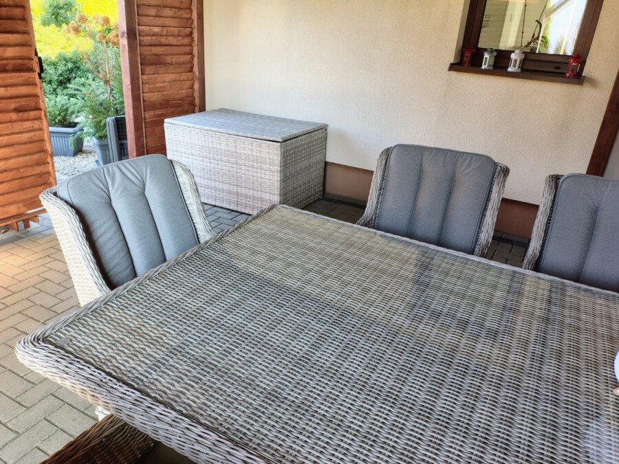 Duży stół ogrodowy z technorattanu Siena 8