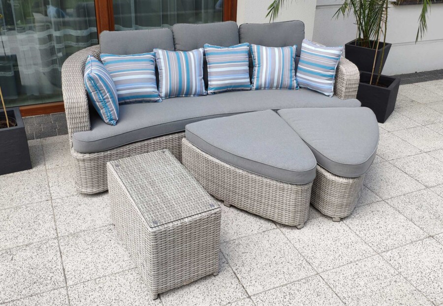 Leżanka ogrodowa z daszkiem ZAMORA LUX Leżanka ogrodowa z daszkiem ZAMORA LUX