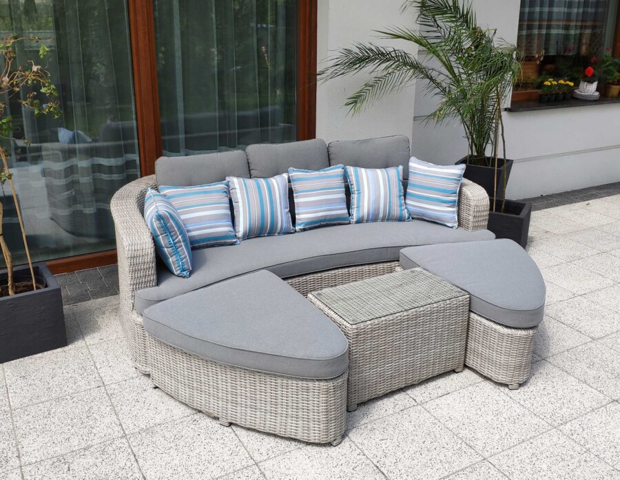 Leżanka ogrodowa z daszkiem ZAMORA LUX Leżanka ogrodowa z daszkiem ZAMORA LUX