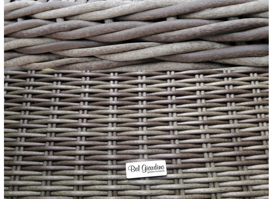 ZEUS 160 Duży okrągły Stół Ogrodowy i 6x Nowoczesne Fotele Technorattan