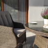 ADRIA S4 110 Mały Okrągły Stół Ogrodowy i 4 fotele z technorattanu
