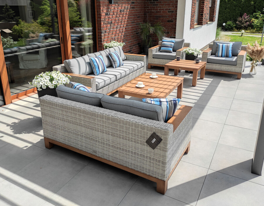 PALERMO PREMIUM Zestaw Wypoczynkowy do Ogrodu. Meble technorattanowe