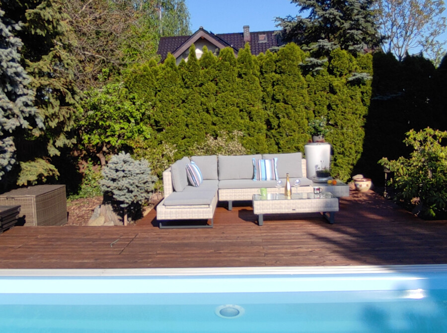 PINETO Narożnik z wbudowanym LEŻAKIEM Technorattan