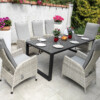 GERSIMI 220 NEAPOL Stół Ogrodowy z aluminium i ROZKŁADANE Fotele