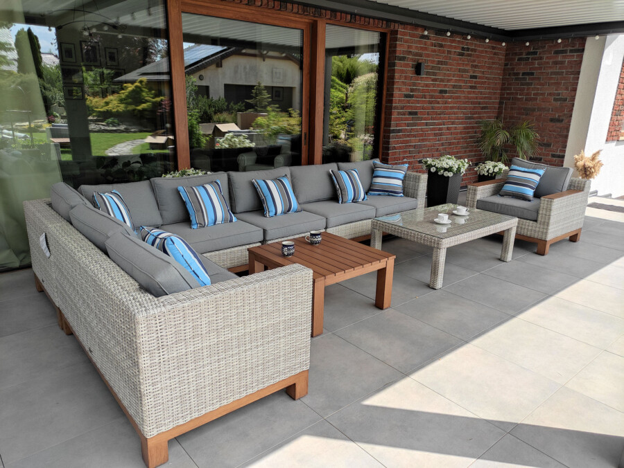 ANCONA PREMIUM Meble Ogrodowe: Narożnik Technorattan