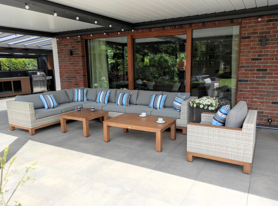 ANCONA PREMIUM Meble Ogrodowe: Narożnik Technorattan