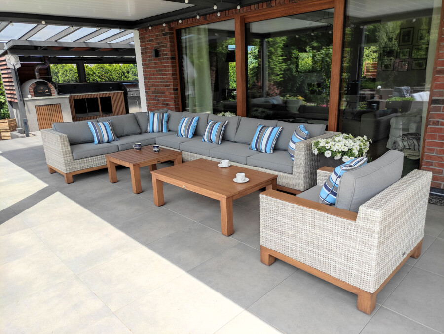 ANCONA PREMIUM Meble Ogrodowe: Narożnik Technorattan