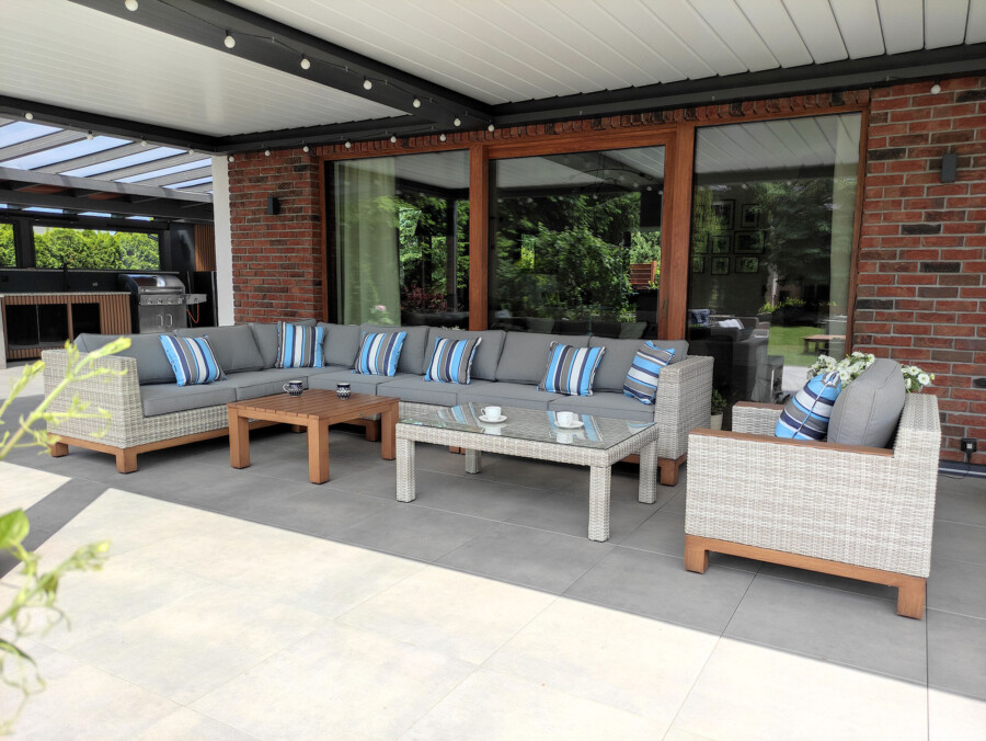 ANCONA PREMIUM Meble Ogrodowe: Narożnik Technorattan