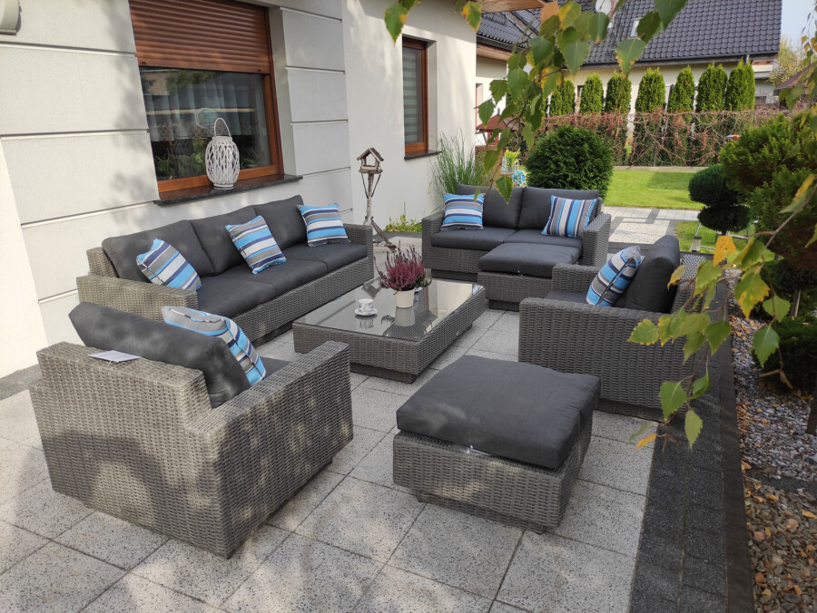CAMPANIA PREMIUM BIG - duży zestaw mebli wypoczynkowych na taras i do ogrodu