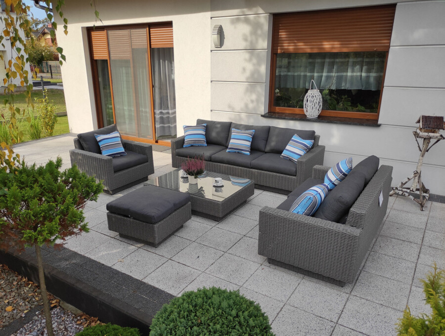 Meble na duży taras – CAMPANIA PREMIUM - Zestaw wypoczynkowy z 2 sofami