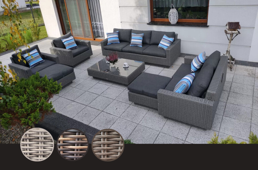 CAMPANIA PREMIUM BIG - duży zestaw mebli wypoczynkowych na taras i do ogrodu