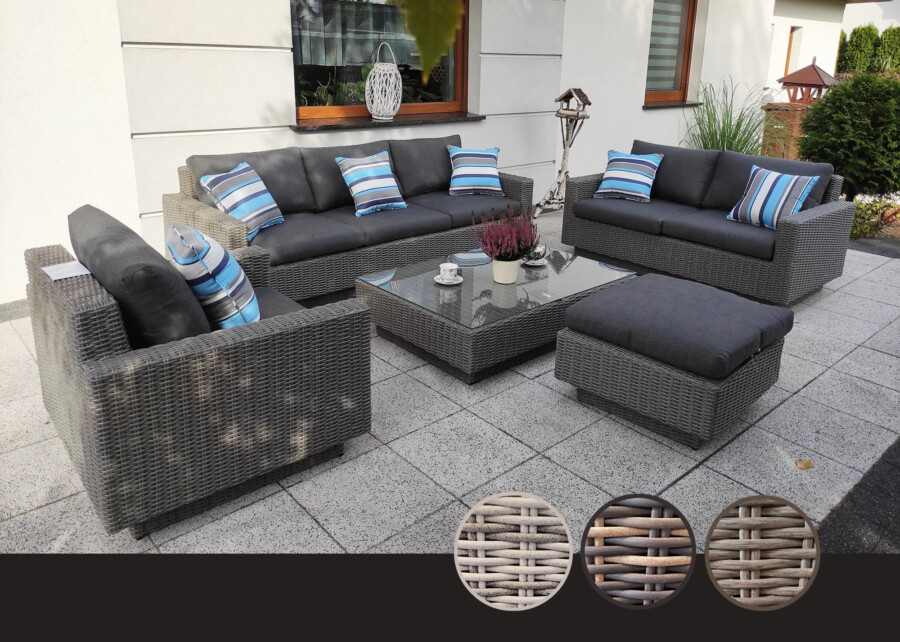Meble na duży taras – CAMPANIA PREMIUM - Zestaw wypoczynkowy z 2 sofami